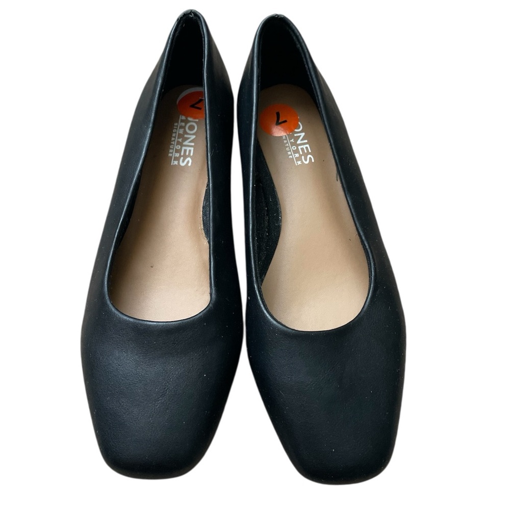 Jones New York Signature Scerri Black Faux Leather Ballet Flats size 7